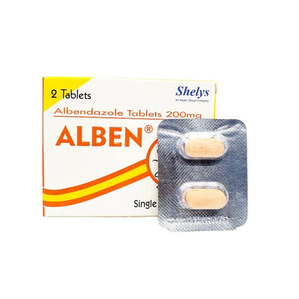 ALBEN 200MG ALBENDAZOLE 2'S TABS (SHELYS)