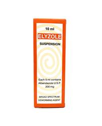 ELYZOLE 200MG/5ML ALBENDAZOLE 10ML SUSPENTION