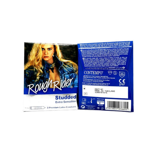 CONTEMPO CONDOM ROUGH RIDER 3'S FLAT PACK